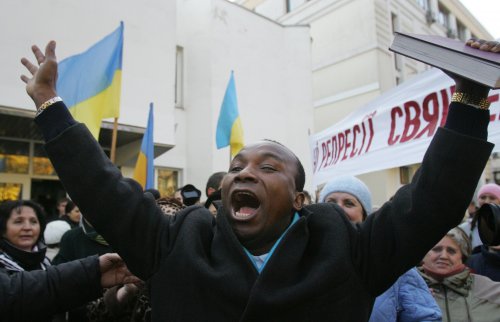 Сандей Аделаджа в Киеве