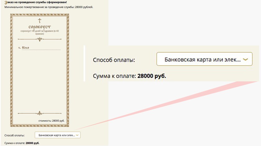 За упокой — от 150 рублей, сорокоуст о здравии — 4500